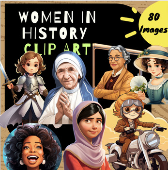 Preview of Women in History Clip Art for Class and Commercial Use :)