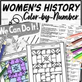 Women in History Color-by-Number Worksheets