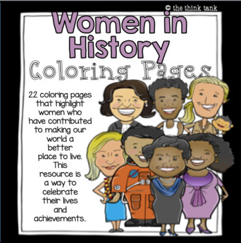 Preview of Women in History Coloring Pages | Women's History Month