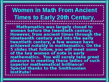 Notable Women in Mathematics by Teri Perl