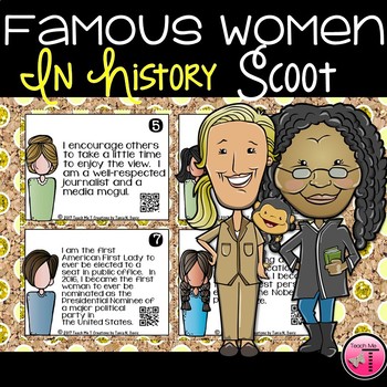 Preview of Women in History Scoot or Task Cards With QR Codes