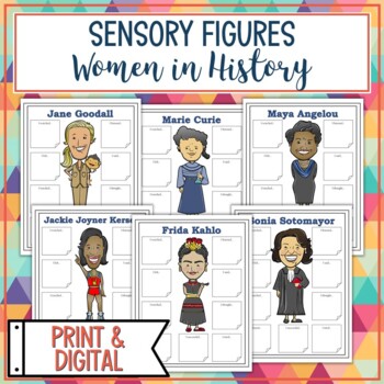 Preview of Women in History Sensory Figure Body Biographies - Google Classroom™