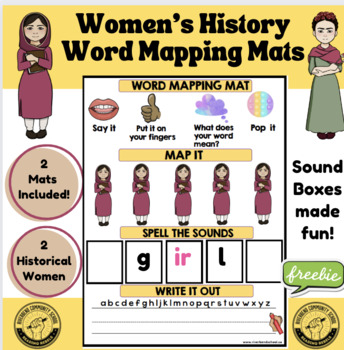 Preview of Women in History Word Mapping Mats
