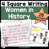 Women in History Writing Prompts K & 1st Grade 4 Square Te