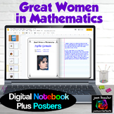 Women in Mathematics Digital Notebook and Poster Set