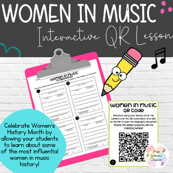Preview of Women in Music - Biographies, Audio Clips, QR Codes