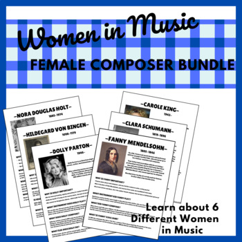 Preview of Women in Music- Female Composer Bundle