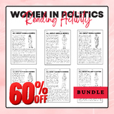 Women in Politics Reading Activity Pack Bundle | Women's H