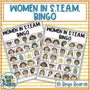 Preview of Women in STEAM Bingo Game Activity - 35 Cards Included - Women's History Month