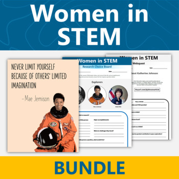 Preview of Women in STEM Activity and Poster Value Resource Bundle | Women Scientists