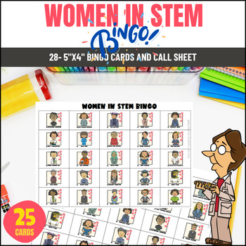 Preview of Women in STEM  Bingo Cards : Diverse Women in Science