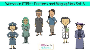 Preview of Women in STEM-Biographies and Poster Set 3