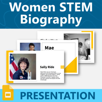 Preview of Women in STEM Biography Google Slides Presentation