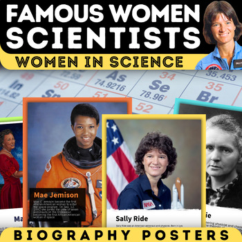 Preview of Women Scientists Biography Posters | Women in STEM | Women's History Science