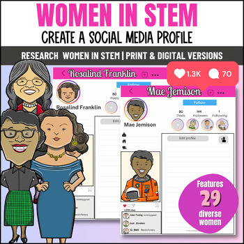 Preview of Women in STEM  Biography Research Social Media Profiles