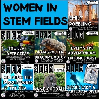 Preview of Women in STEM Bundle | Scientist Jobs Research 