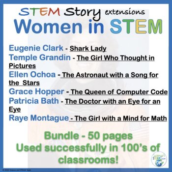 Preview of Women in History STEM Stories Extensions Bundle