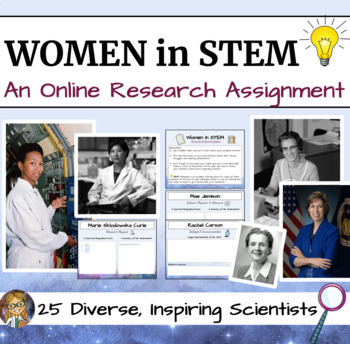 Preview of Women's History: Women in Science  | Online Research Project