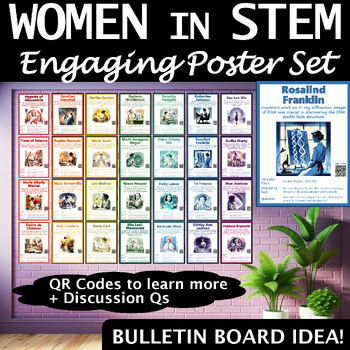 Preview of Women in STEM Posters | Famous Female Scientists | Engaging Bulletin Board Decor