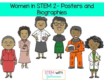 Preview of Women in STEM - Posters and Biographies Set 2 African American Women