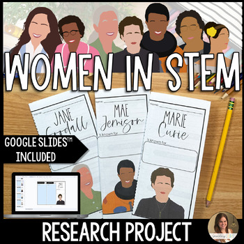 Preview of Women in STEM Project for Middle School Science - Women's History Month