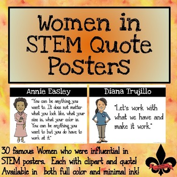 Preview of Women in STEM Quote Posters--set of 30