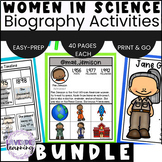 Women in Science Biography Activities Bundle - Sally Ride,