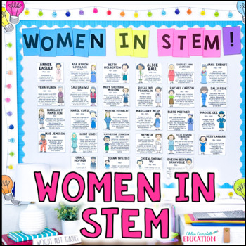 Preview of Women's History Month Bulletin Board & Posters - Women in STEM & Science