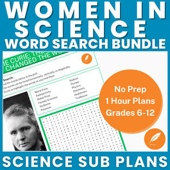 Preview of Inspirational Women in Science: Female Heroes, Bundle (NO PREP) Word Search++
