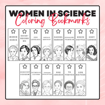 Preview of Women in Science Coloring Bookmarks