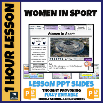 Preview of Women in Sport - careers role model lesson