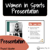 Women in Sports -  A Presentation of Female Athletes Who C