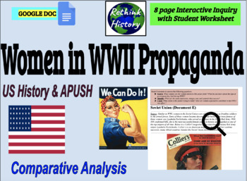 Preview of Women in WWII Propaganda | US History and APUSH | Comparative Photo Analysis 
