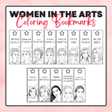 Women in the Arts Coloring Bookmarks | Women's History Mon