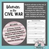 Women in the Civil War: Primary Source Analysis 