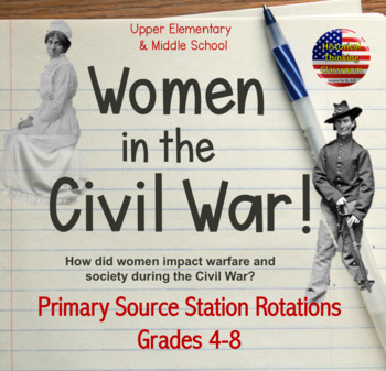 Preview of Women in the Civil War:  Grades 4-8, Primary Source Stations