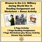 Women in the US Military during WWII:  Reading Assignment,