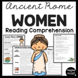 Women of Ancient Rome Reading Comprehension Worksheet