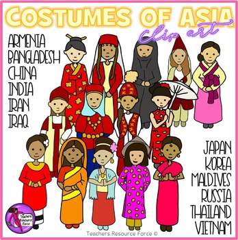 Preview of Asian costumes Clip Art