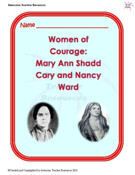 Preview of Women of Courage: Mary Ann Cary & Nancy Ward Comprehension & Essay: GR6