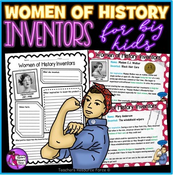 Preview of Women of History Inventors - Activities for Teens