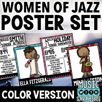 Preview of Women of Jazz - Posters and Handouts {Color Version}