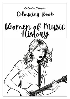Preview of Women of Music History Coloring book!  Mini lessons for a Women's History Unit