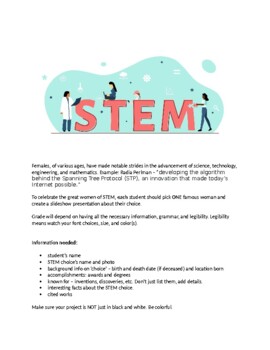 Preview of Women of STEM - science, technology, engineering, and math