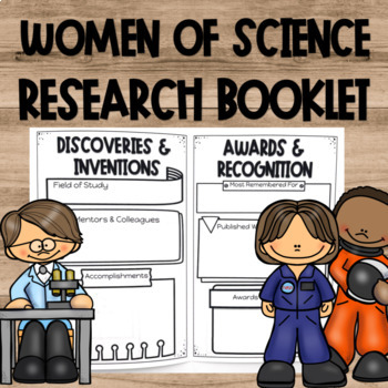 Preview of Women of Science Research Graphic Organizer Booklet Biography