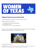 Women of Texas play: Adina De Zavala