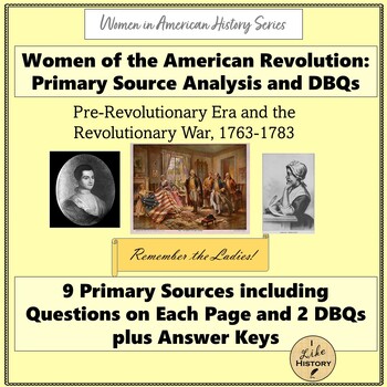 Preview of Women of the American Revolution:  DBQs and Primary Sources *APUSH*