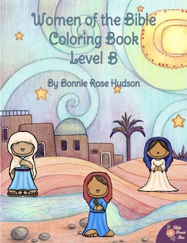 Preview of Women of the Bible Coloring Book-Level B