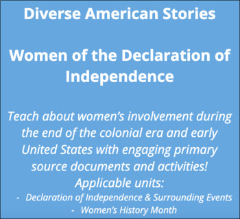 Preview of Women of the Declaration of Independence - Complete Lesson Set