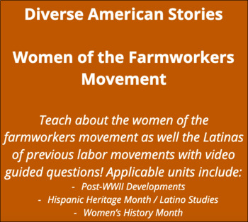 Preview of Women of the Farmworkers Movement - Complete Lesson Set 